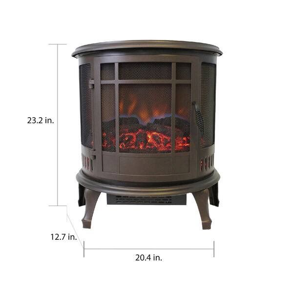 Shop Comfort Glow The Claremont 3 Sided Viewing Electric Stove