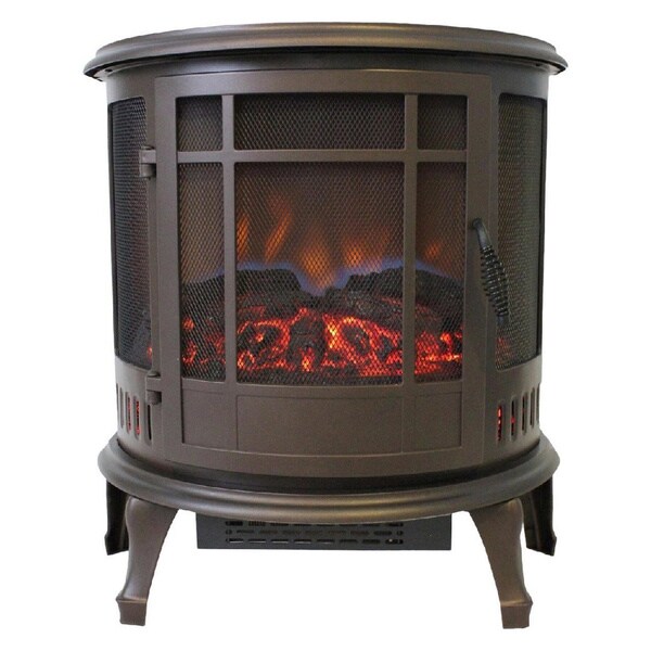 Comfort Glow The Claremont 3-Sided Viewing Electric Stove, Bronze