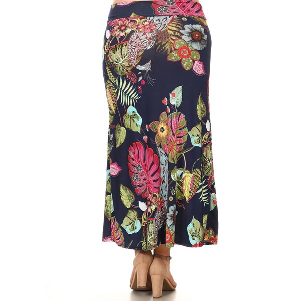 floral maxi skirt plus size