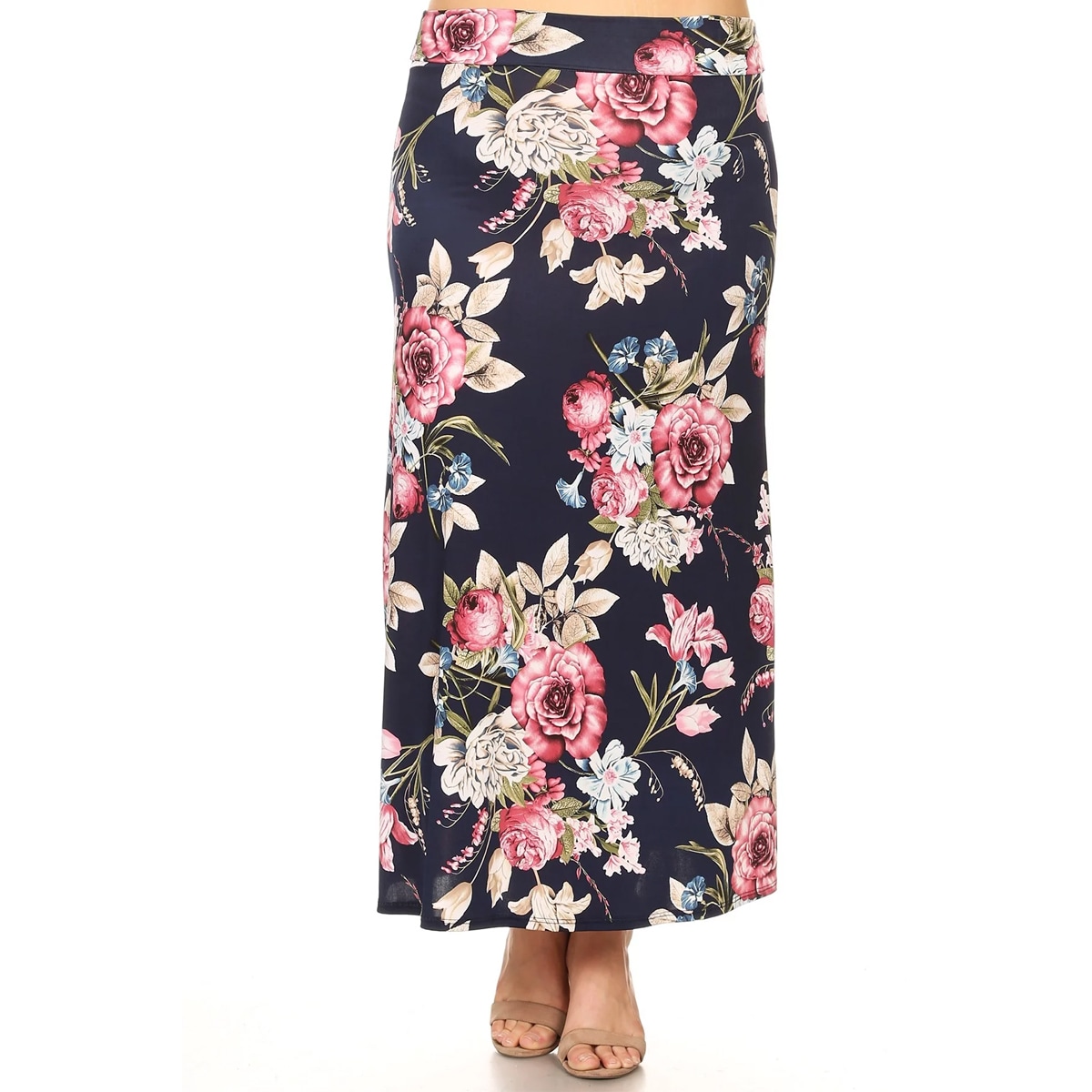 floral maxi skirt plus size