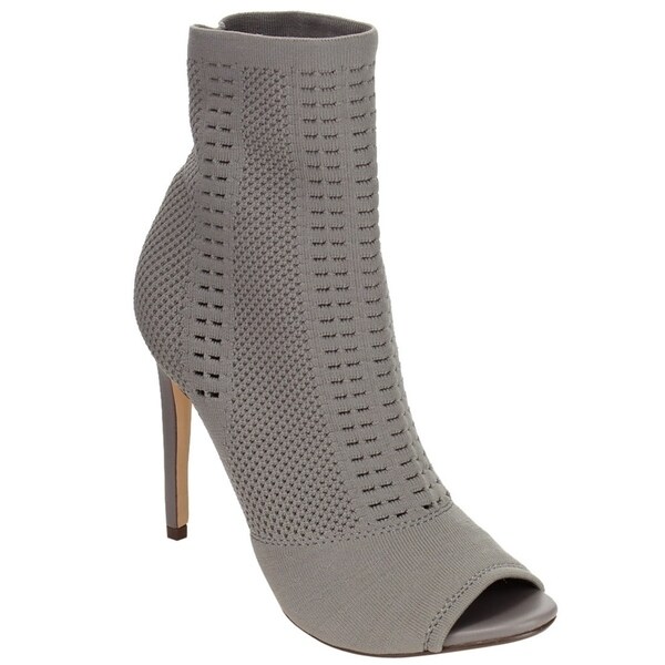 open toe knit booties