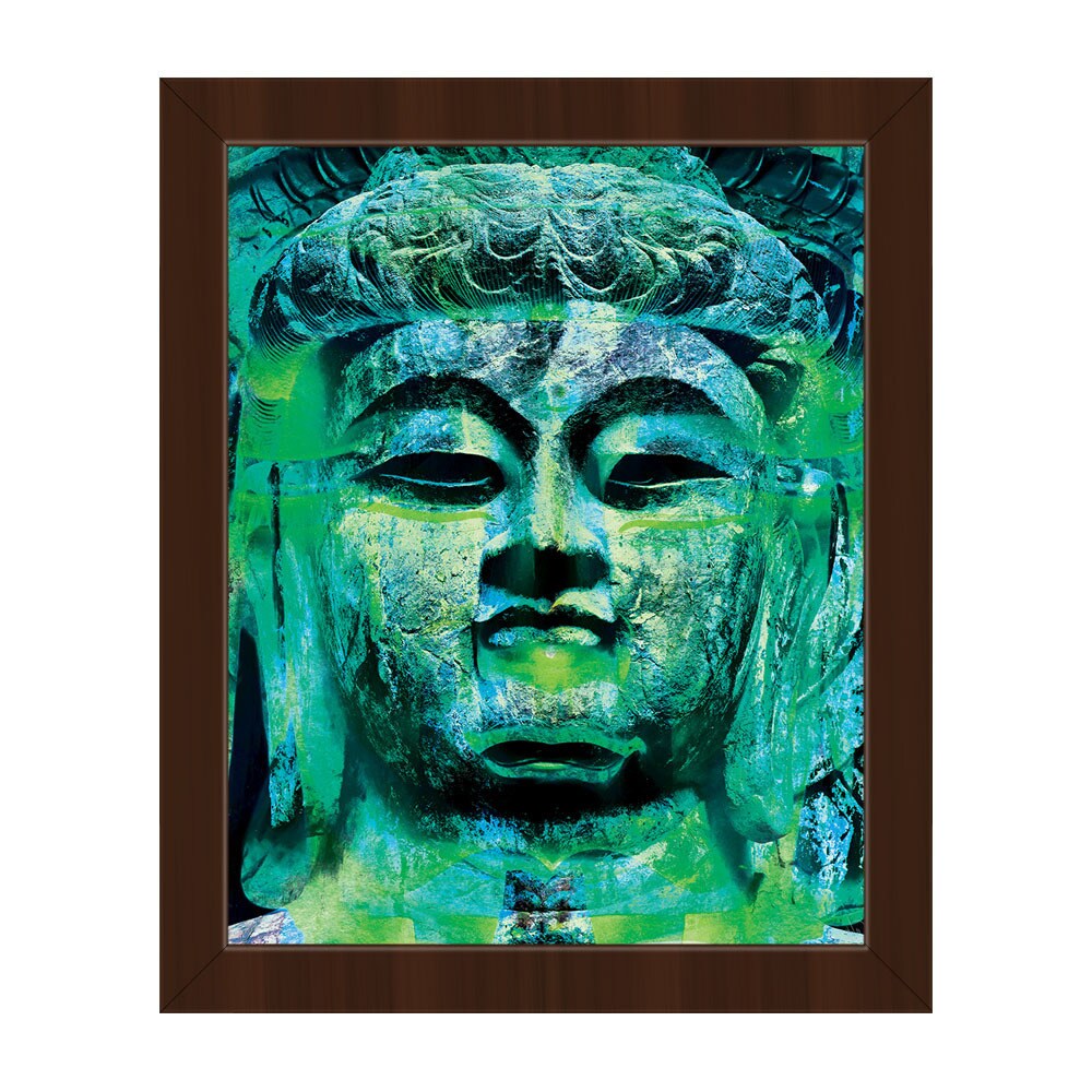 Shop Blue Buddha Abstract Framed Canvas Wall Art Print Overstock 16624174