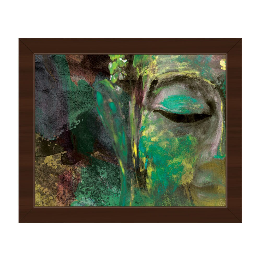 Shop Painted Buddha Abstract Framed Canvas Wall Art Overstock 16624183