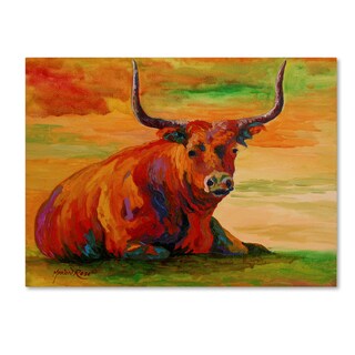 Marion Rose 'Longhorn Steer 2' Canvas Art - Bed Bath & Beyond - 16624347