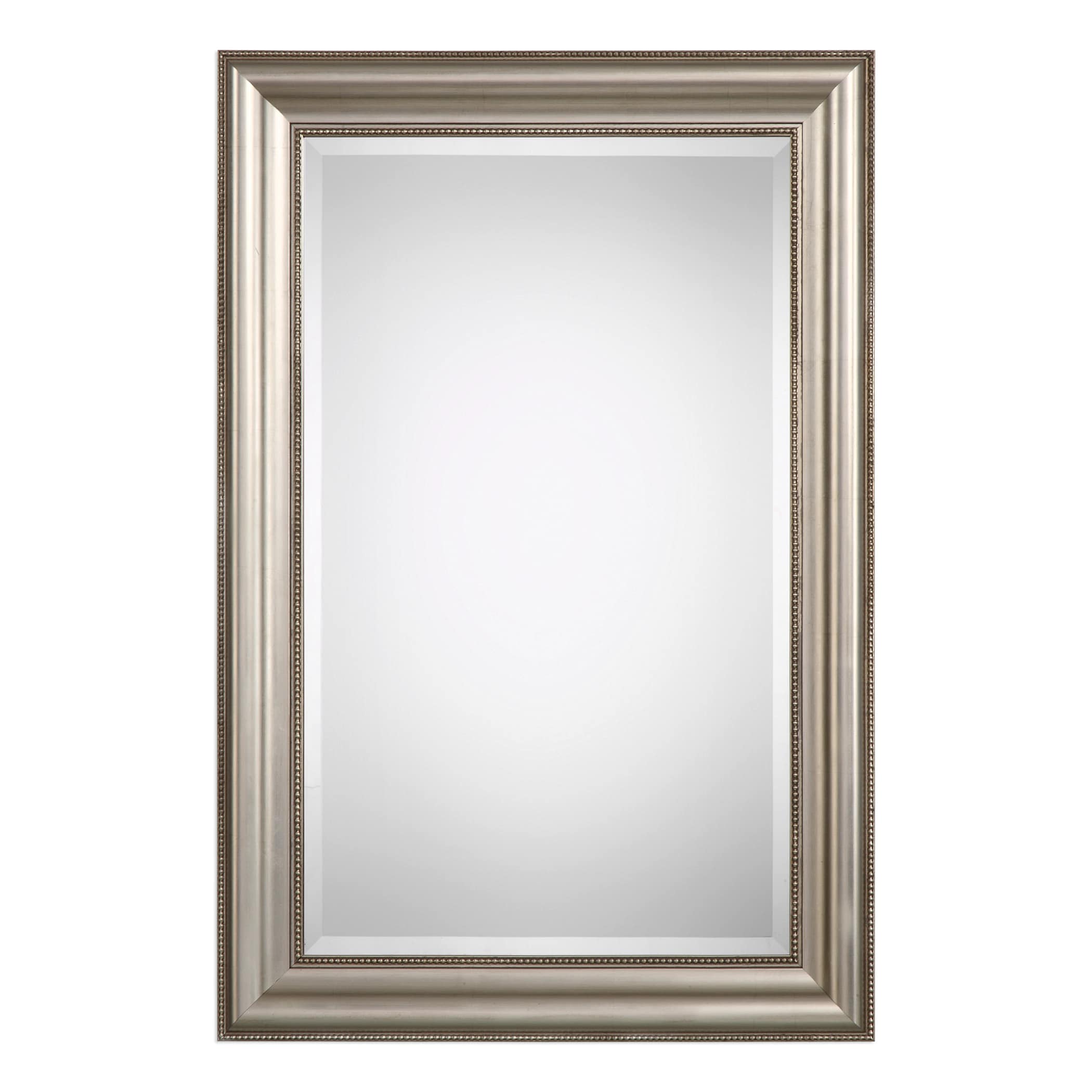 Copper Grove Arcalis Silvertone Beaded Mirror - silver - 24x36x1.5
