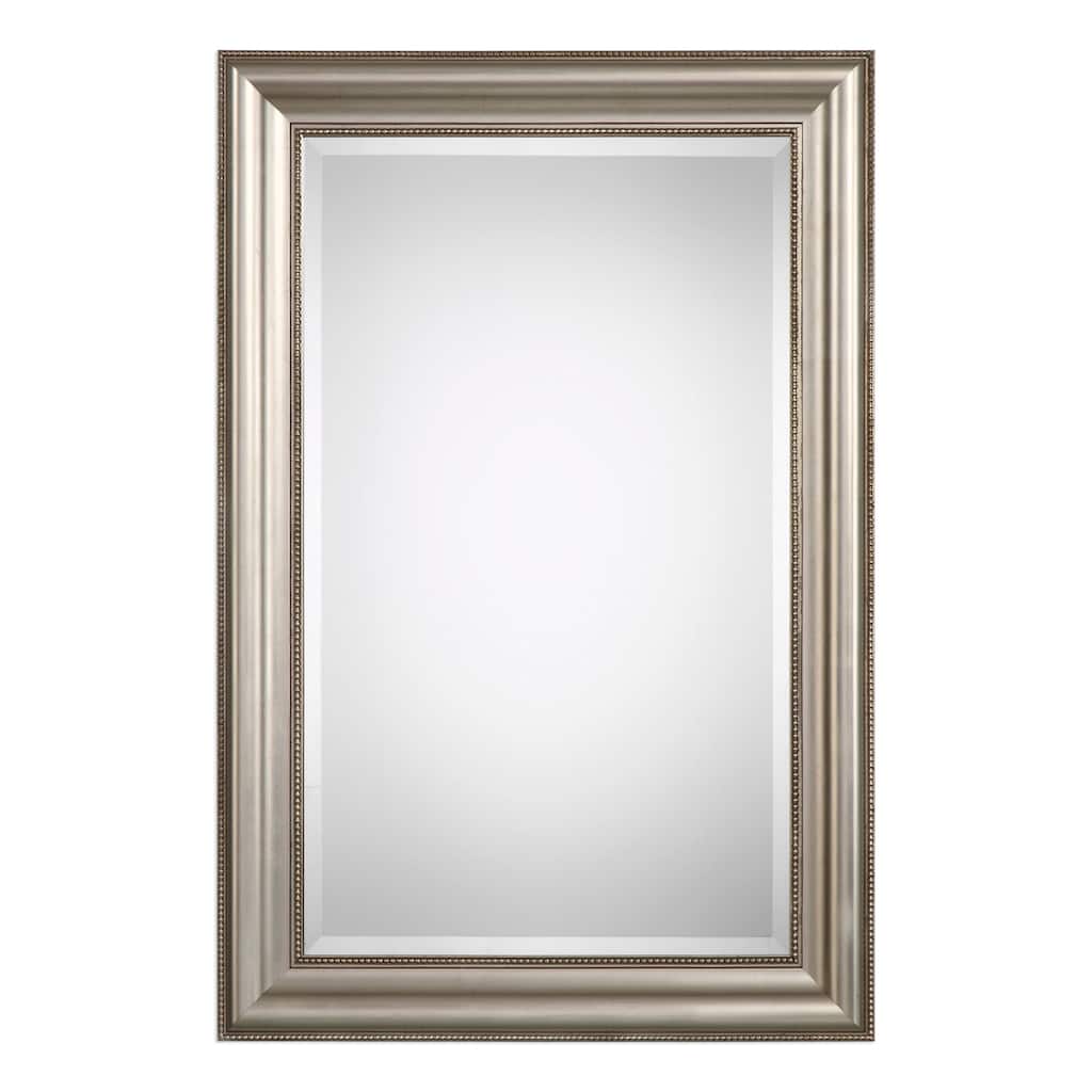 Copper Grove Arcalis Silvertone Beaded Mirror - silver - 24x36x1.5