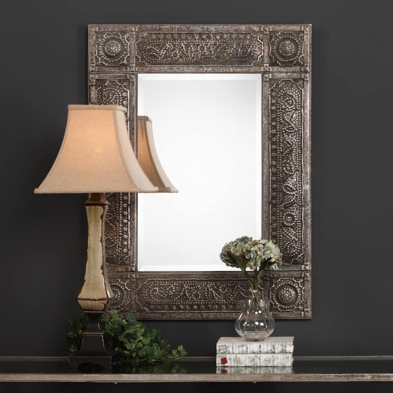Gracewood Hollow Khumalo Metal Mirror - Rust - 30.125x40.25x1.5