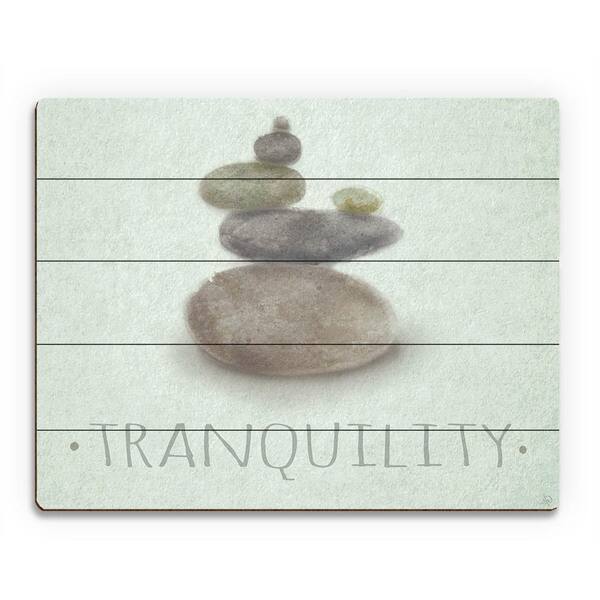 Shop Zen Stones Green Wall Art Print On Wood Overstock