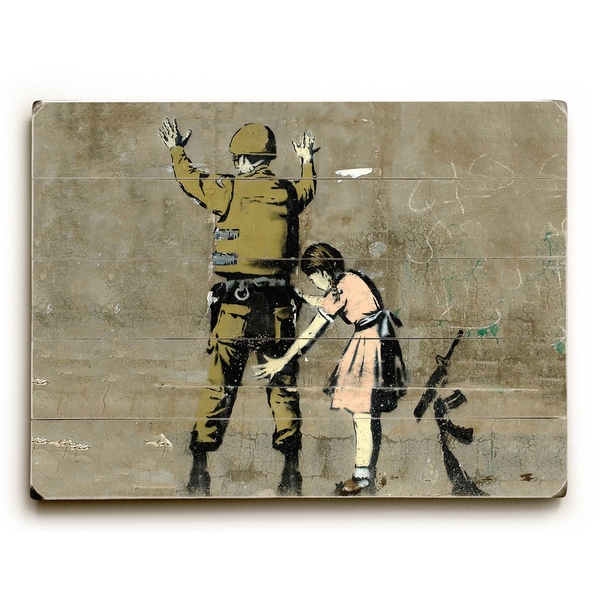 Checkpoint Pigtails - Tan Wall Decor by Banksy