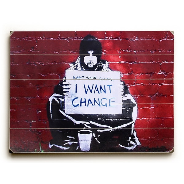 Keep Your Coins - Red Wall Decor by Banksy - Multi