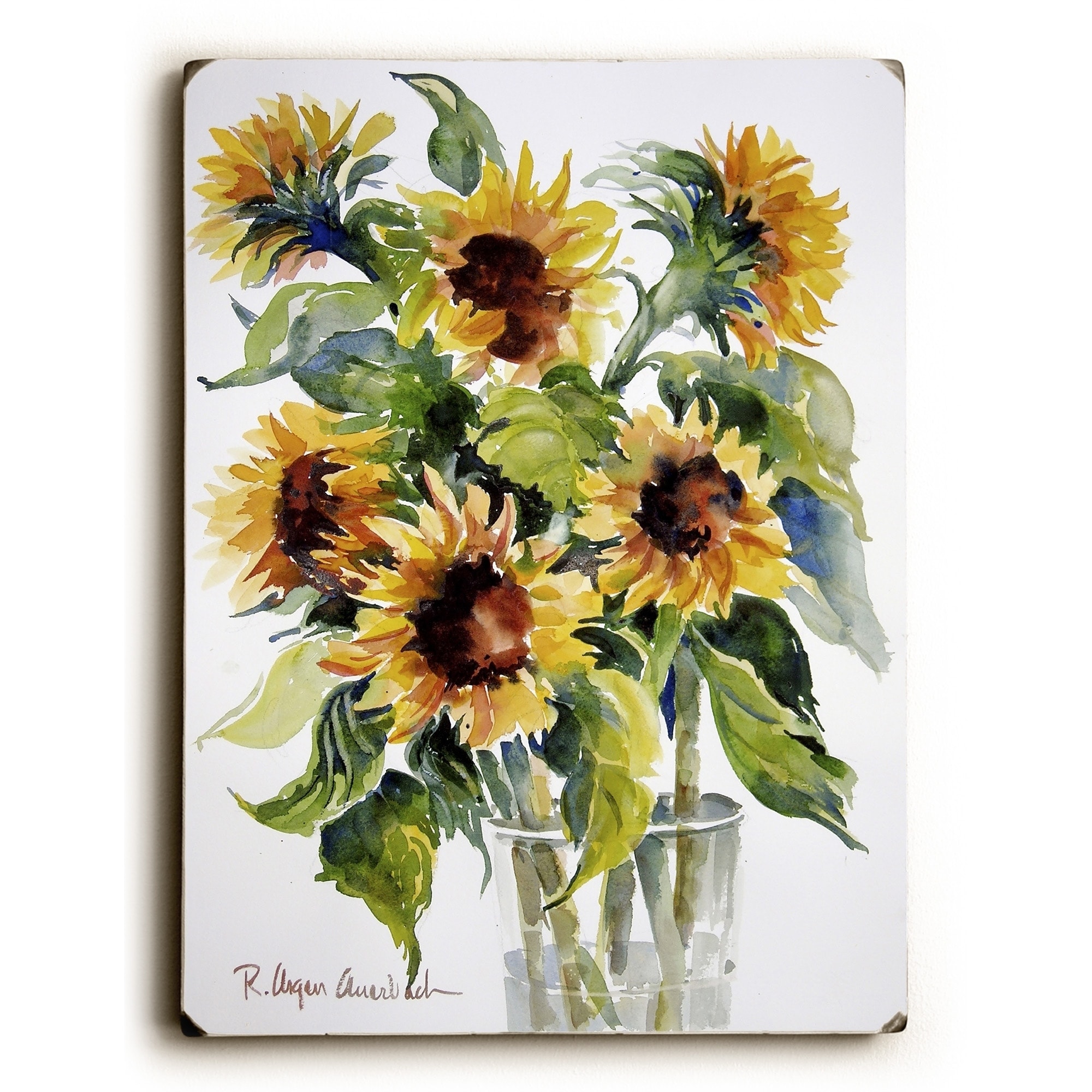 Glass full of Sunflowers - Wall Decor by ArtLicensing