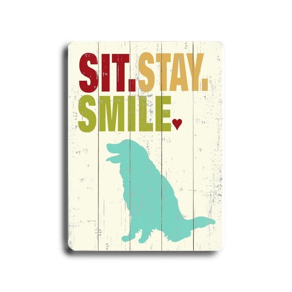 Sit.stay.smile - Wall Decor by Ginger Oliphant - multi