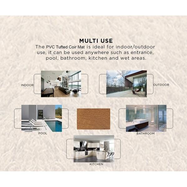 Shop A1hc First Impression Pvc Tufted Plain Coir Extra Large Size