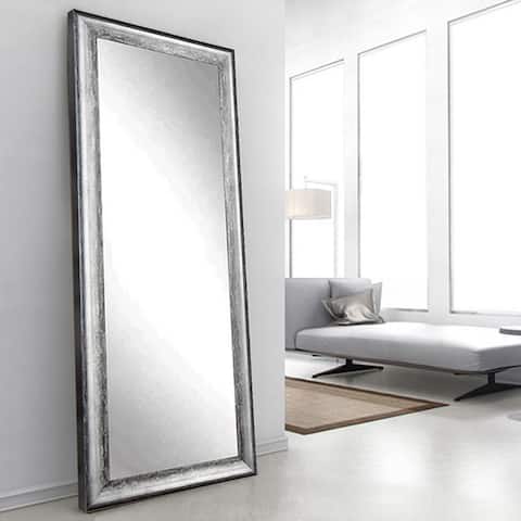 Multi Size BrandtWorks Midnight Silver Large Floor Mirror - Black/Silver