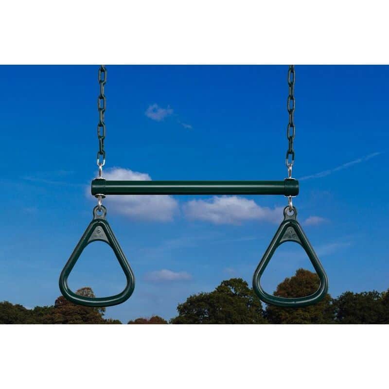 Creative Cedar Designs Triangle Rings & Trapeze Bar - Green