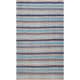 preview thumbnail 2 of 1, nuLOOM Handmade Flatweave Natural Fiber Jute Diamond Stripes Blue Rug (5' x 8') (As Is Item)