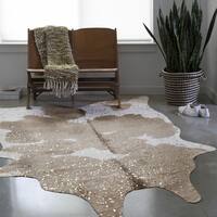 Alexander Home Clayton Faux-cowhide Area Rug
