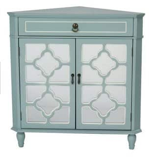 Shop Frasera Wood Quatrefoil Corner Cabinet Free Shipping Today