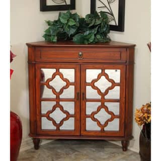 Shop Frasera Wood Quatrefoil Corner Cabinet Free Shipping Today