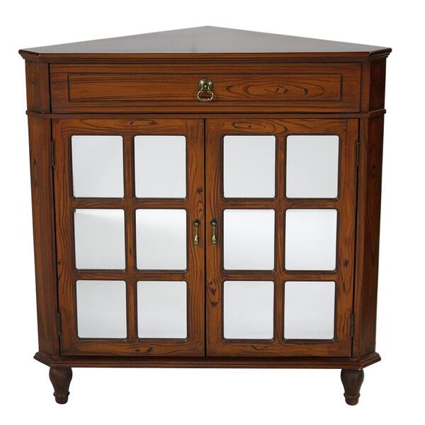 Shop Vivian 1 Drawer 2 Door Corner Cabinet With Paned Mirror