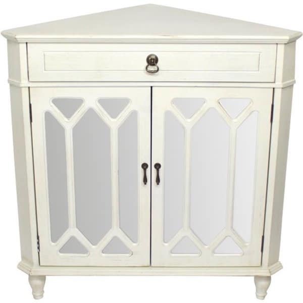 Dorset 1-drawer 2-door Corner Cabinet with Hexagonal ...