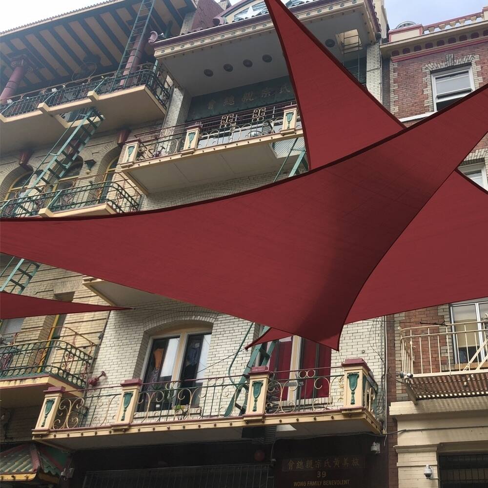 ALEKO Triangular Waterproof Sun Shade Sail Canopy 12 X 12 X 12 Feet