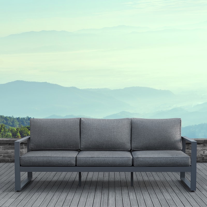 Baltic Outdoor Sofa in Grey by Real Flame