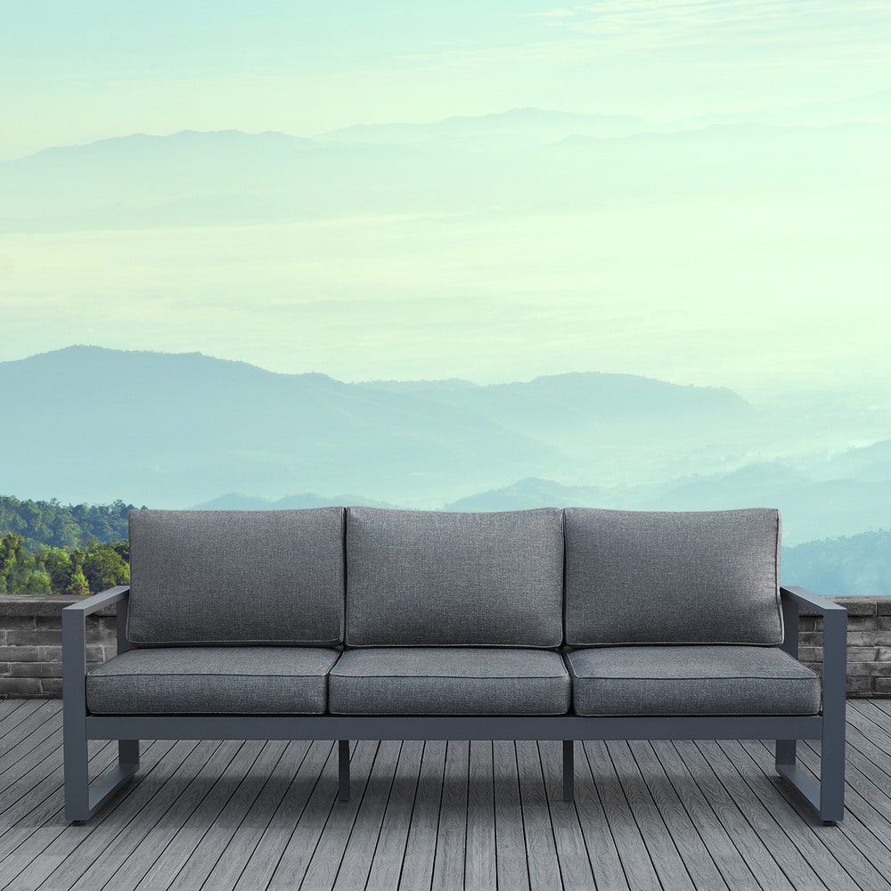 Baltic Outdoor Sofa in Grey by Real Flame
