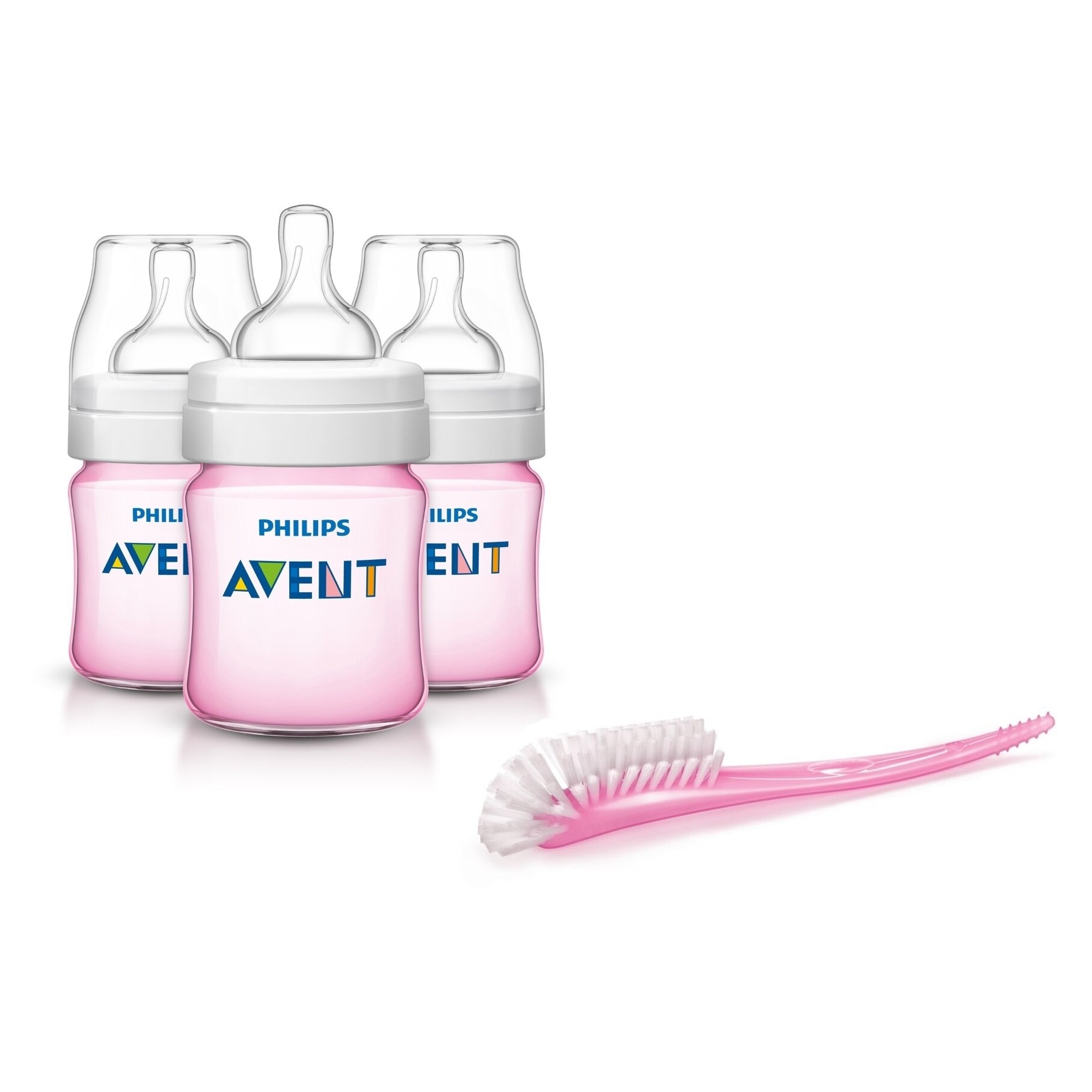 avent bottle brush pink