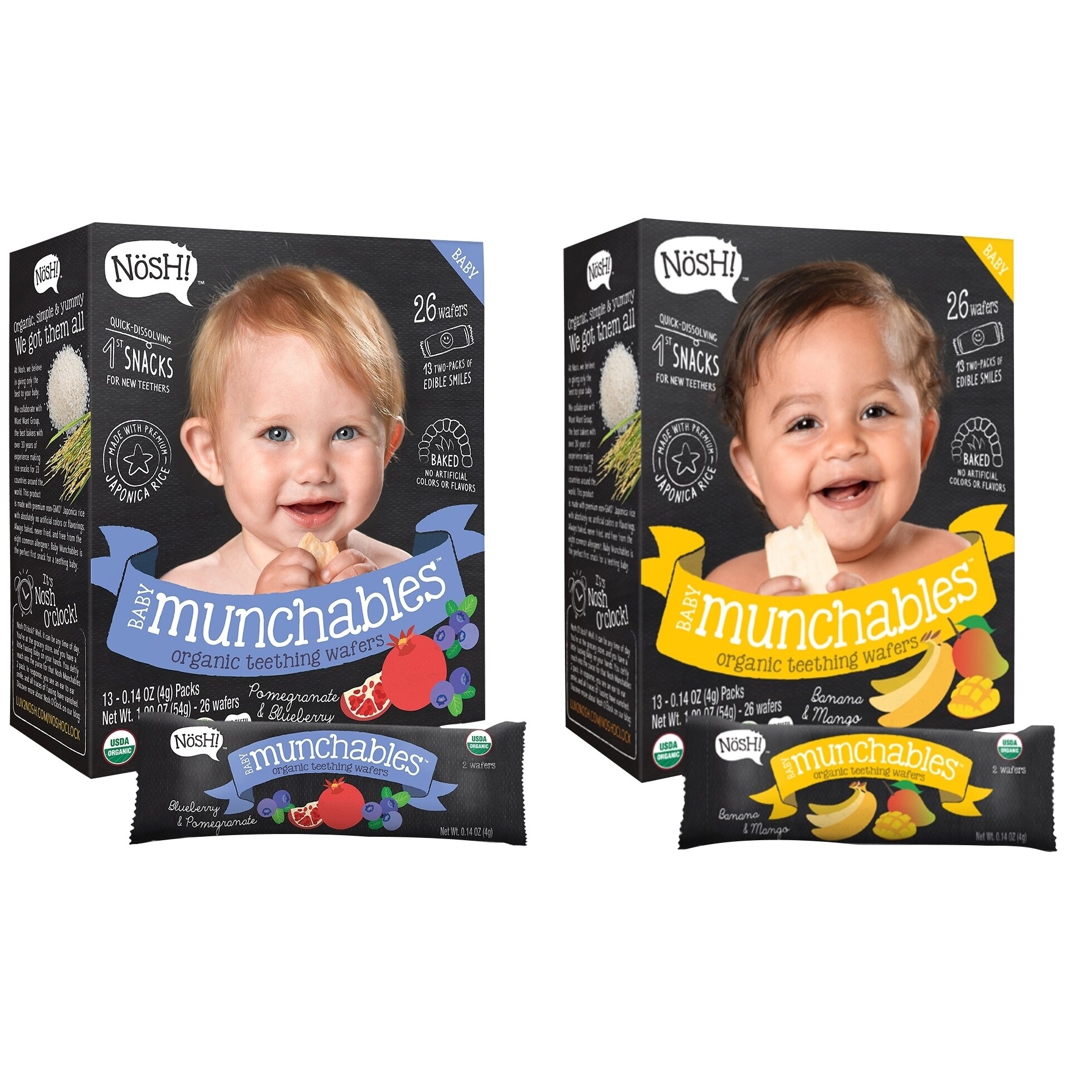 nosh baby munchables organic teething wafers