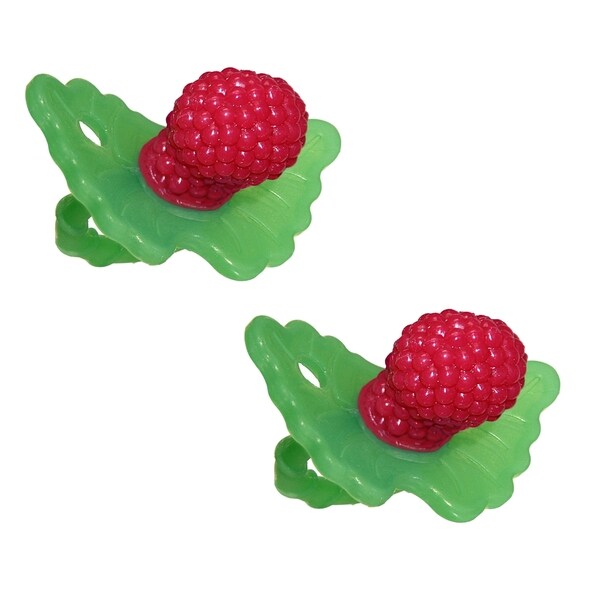 raspberry pacifier teether