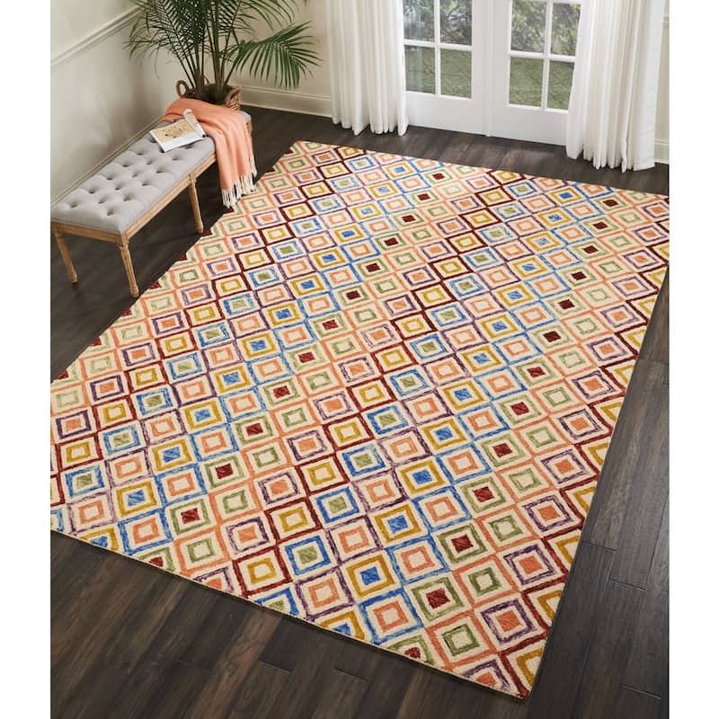 Nourison Vibrant Geometric Area Rug