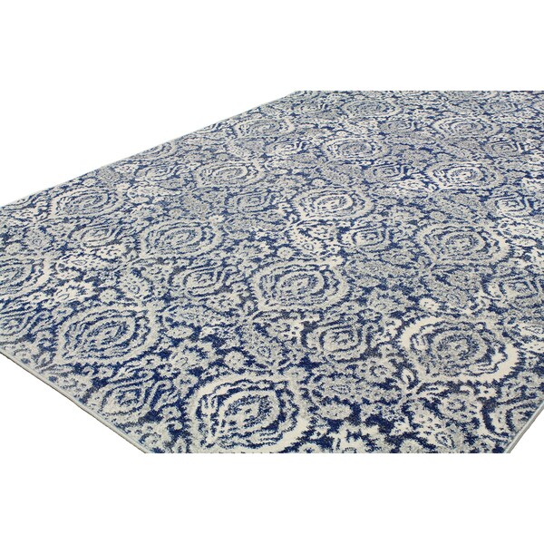 blue patterned carpet