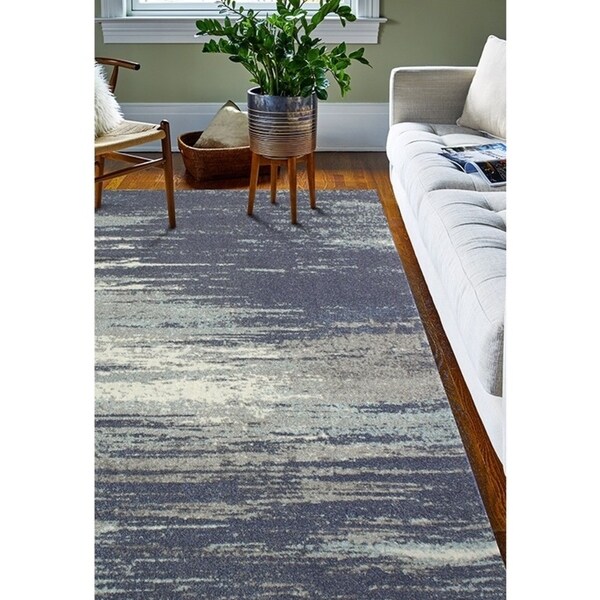 Shop Paola Blue/Grey Abstract Area Rug 5' x 7'6" Free Shipping