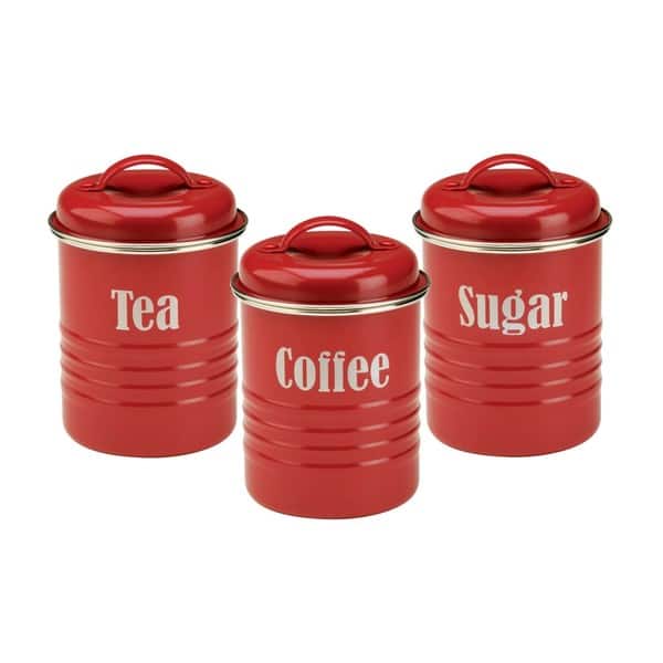Shop Typhoon Vintage Kitchen Red Storage Canisters Set Of 3