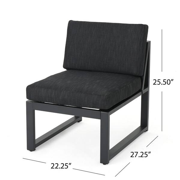 Navan Outdoor 5piece Aluminum Sofa Set with Water Resistant Cushions