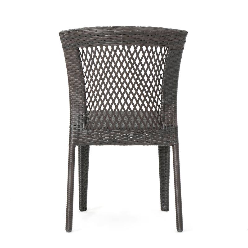 Ashton Outdoor 3-Piece Wicker Stacking Chair Chat Set by Christopher Knight Home