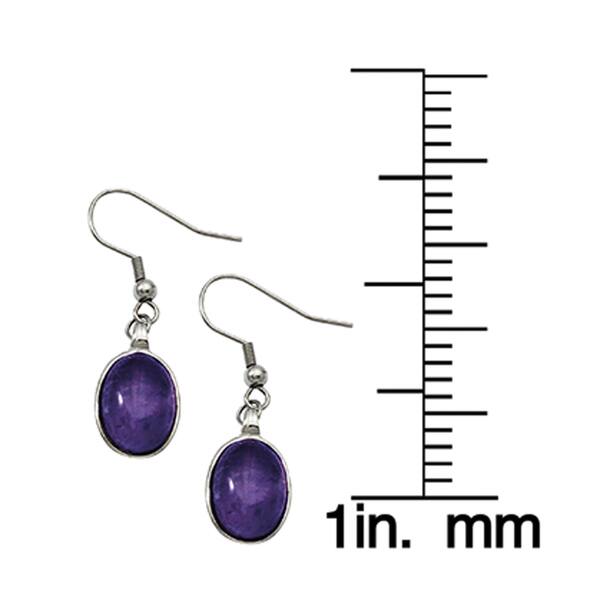 Amythyst Silver Tone Stainless Steel Pi Sign Stud Earrings 10mm Hypoallergenic Amythyst Silver Tone Stainless Steel Pi Sign Stud Earrings 10mm Hypoallergenic