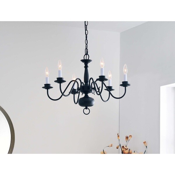 Hayden Black 6-Light Chandelier