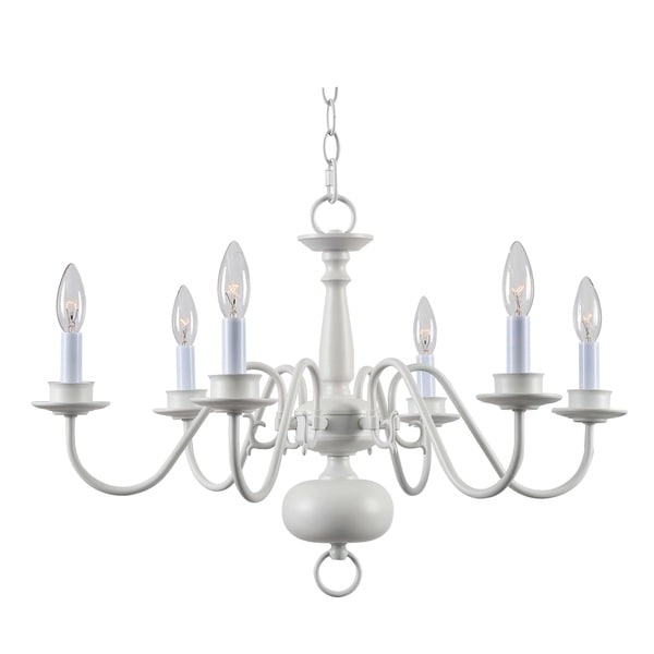 Hayden White 6-Light Chandelier