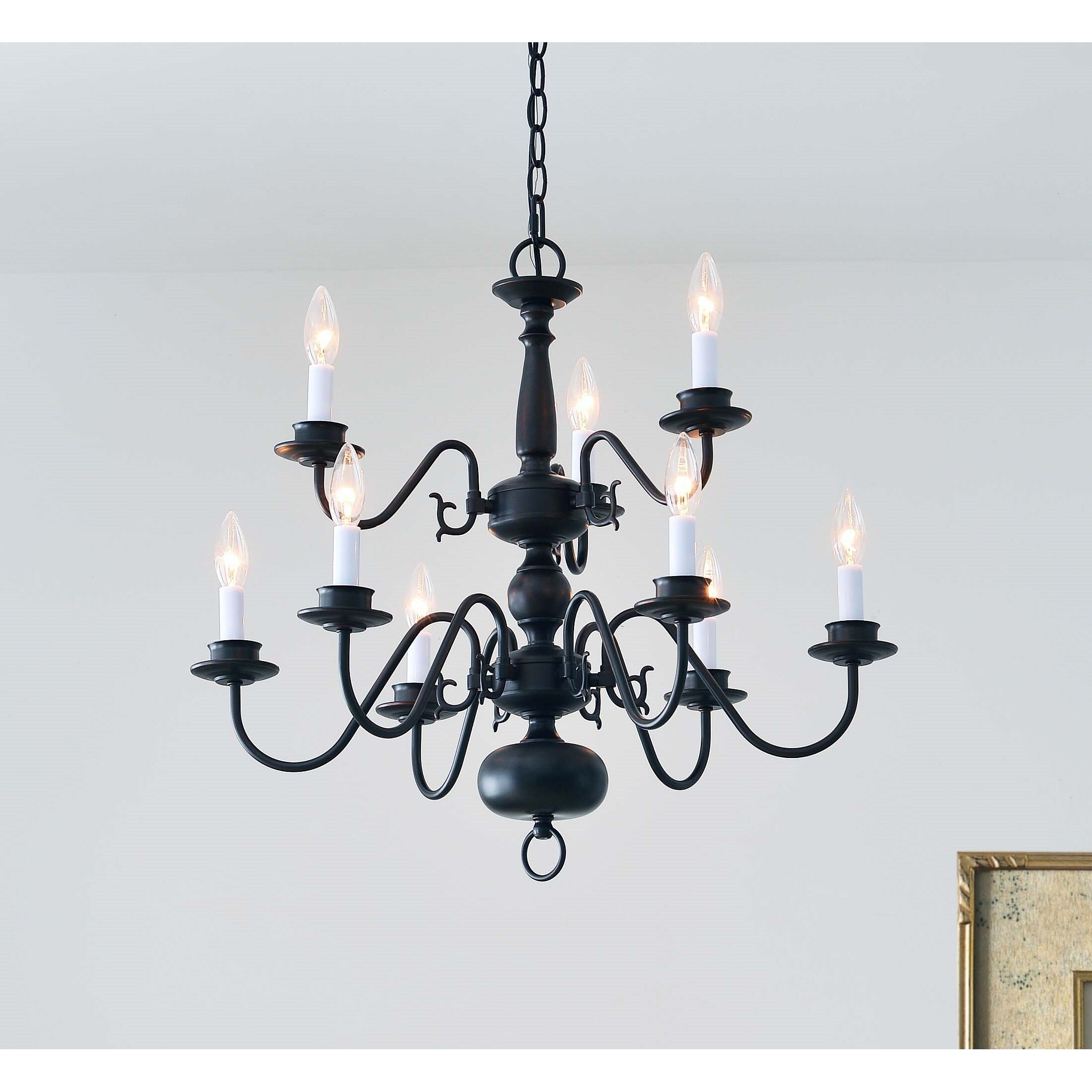 Hayden Black 9-Light Chandelier (Hayden 9-Light Chandelier) - Chandeliers For Bedrooms by Overstock.com