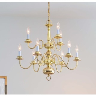 Hayden Polished Brass 9-Light Chandelier