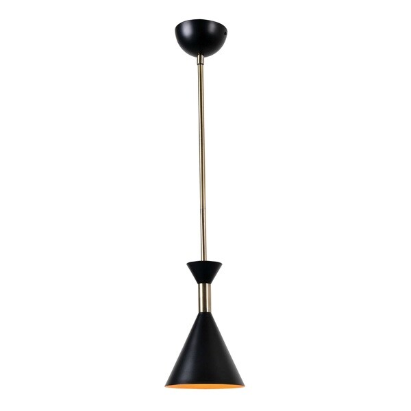 Design Craft Draper Matte Black 1-Light Mini Pendant