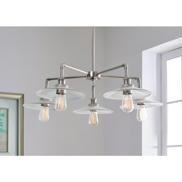 Design Craft Heritage Polished Nickel 5-Light Chandelier