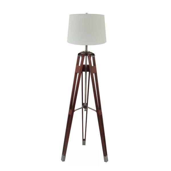 Shop Briarwood Home Decor Surveyor Tripod Wood Floor Lamp Overstock 16640427