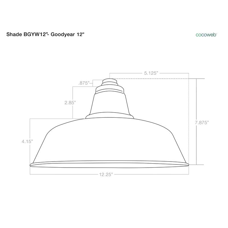 12" Goodyear LED Pendant Light in White with Mahogany Bronze Downrod