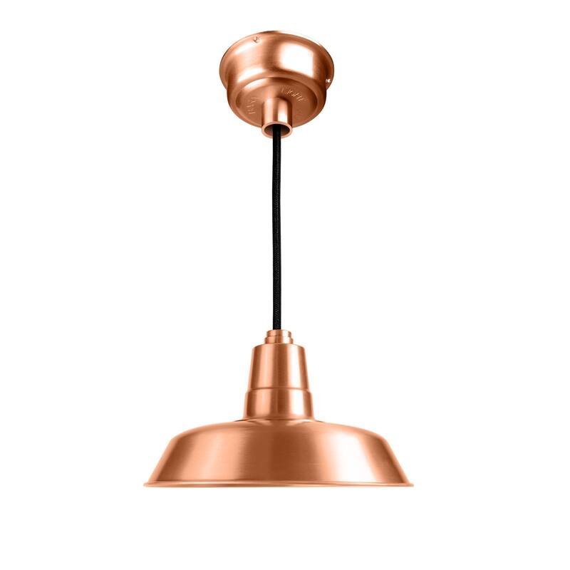 16" Vintage LED Pendant Light in Solid Copper