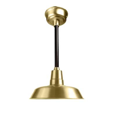 16" Oldage LED Pendant Light in Solid Brass with Mahogany Bronze Downrod