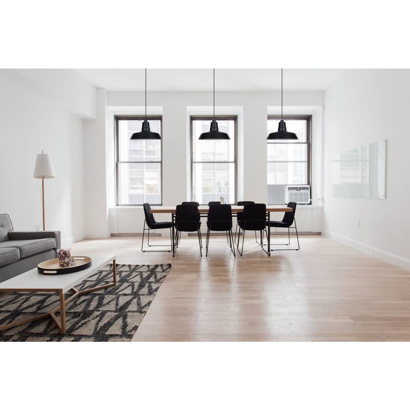 16" Vintage LED Pendant Light in Matte Black
