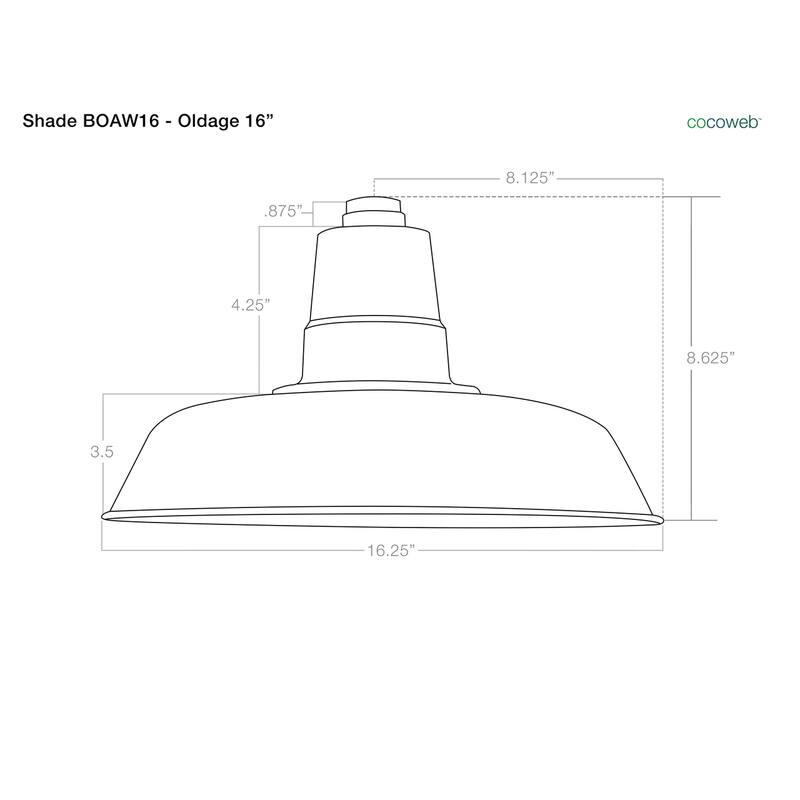16" Vintage LED Pendant Light in Matte Black